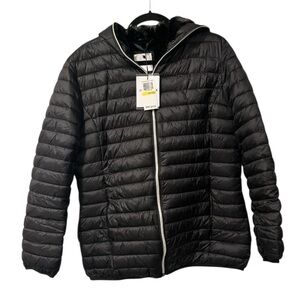 SWEET LOOK Faux Fur Lining Puffer Jacket Women's Size X-LARGE Black (805)